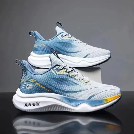 Sports Shoes Men'S 2025 New Korean Version Mesh Student Running Shoes Soft Sole Breathable Trendy Men'S Shoes Sneakers Men