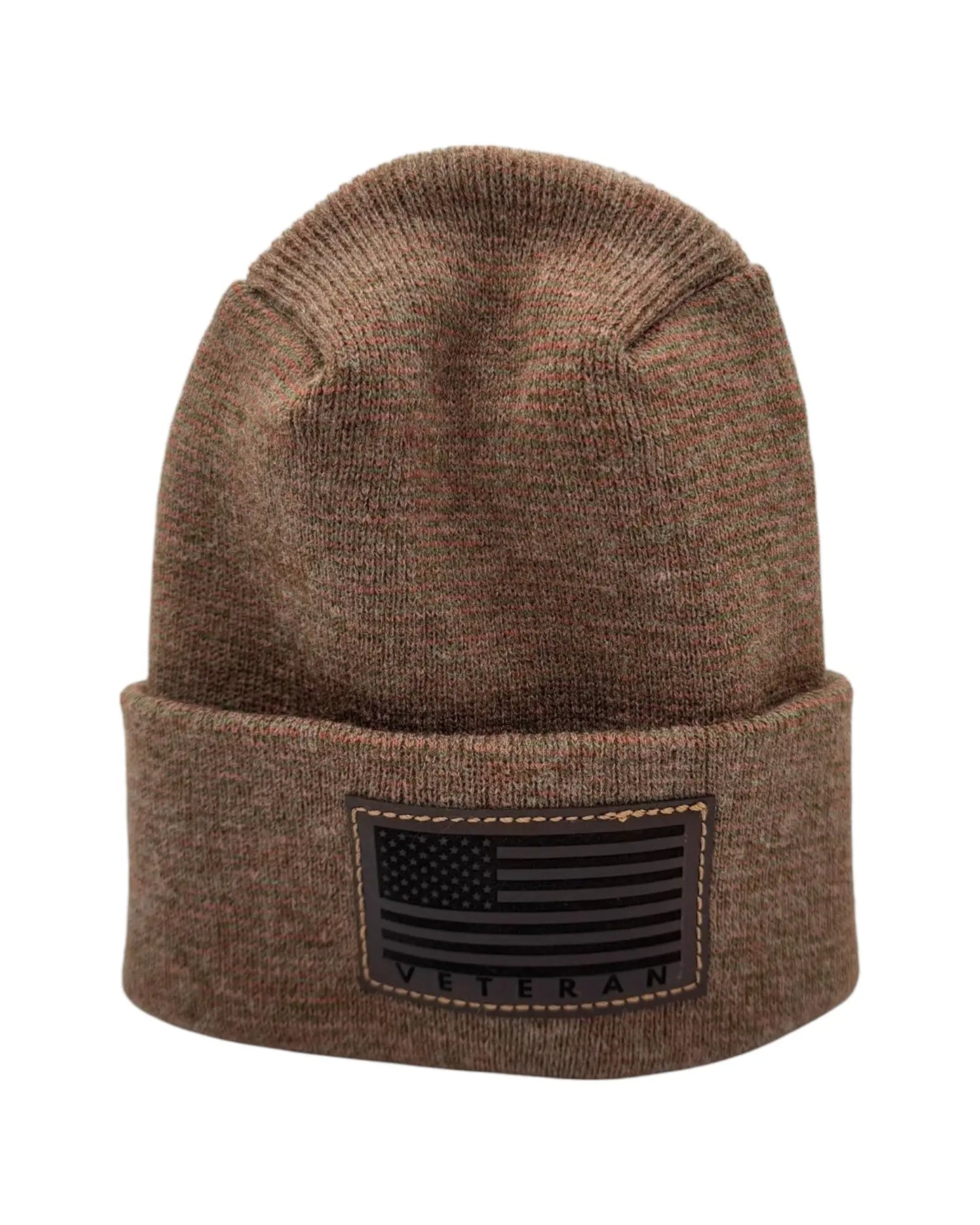 Designed & Made in USA | Veteran Beanie with USA Flag - Patriotic H-Stitch™ Cuffed Knit Hat for Men & Women | Limited Edition